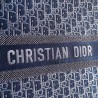 Dior Book Tote Bag In Denim Blue Oblique Canvas 802