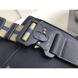 Dior Men's Saddle Belt Bag In Navy Grained Calfskin 877