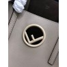 Fendi Grey Leather Logo Shopper Bag 722