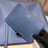 Fendi Blue Leather Logo Shopper Bag 740