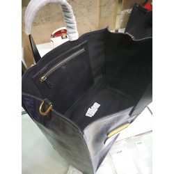 Fendi Black Glazed Fabric Shopper White Logo Bag 987