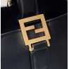 Fendi FF Tote Small Bag In Black Calfskin 755