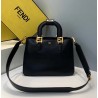 Fendi FF Tote Small Bag In Black Calfskin 755