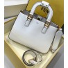 Fendi FF Tote Small Bag In White Calfskin 790