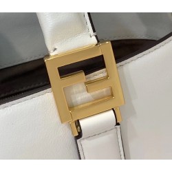 Fendi FF Tote Small Bag In White Calfskin 790