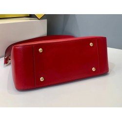 Fendi FF Tote Small Bag In Red Calfskin 819