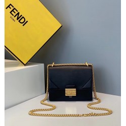 Fendi Small Kan U Bag In Black Calfskin 866