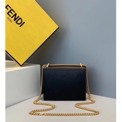 Fendi Small Kan U Bag In Black Calfskin 866