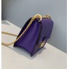 Fendi Small Kan U Bag In Purple Calfskin 424