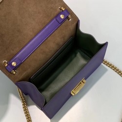 Fendi Small Kan U Bag In Purple Calfskin 424