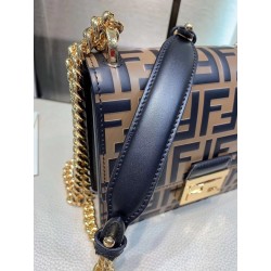 Fendi Small Kan U Bag In Calfskin Embossed With FF 550