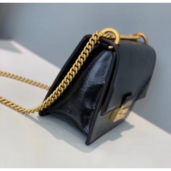 Fendi Small Kan U Bag In Black Glossy Lambskin 571