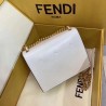 Fendi Small Kan U Bag In White Glossy Lambskin 585