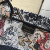 Dior Book Tote Bag In Multicolour Toile De Jouy 426