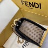 Fendi Small Kan U Bag In Beige Perforated Calf Leather 602