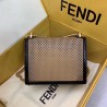 Fendi Small Kan U Bag In Beige Perforated Calf Leather 602