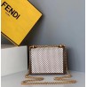 Fendi Small Kan U Bag In White Perforated Calf Leather 613