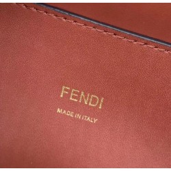 Fendi Small Kan U Bag In White Perforated Calf Leather 613