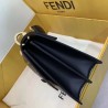 Fendi Kan U FF Flap Bag In Brick Red Calfskin 028