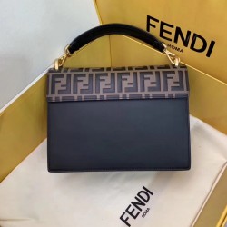 Fendi Kan U FF Flap Bag In Brick Red Calfskin 028
