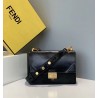 Fendi Kan U Bag In Black Glossy Lambskin 051