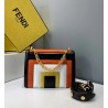 Fendi Kan U Bag In Multicolor Leather and Suede 070