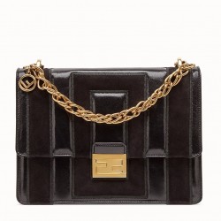 Fendi Kan U Bag In Black Leather and Suede 123