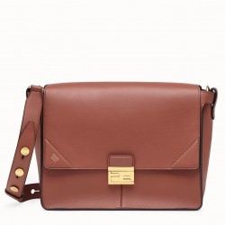 Fendi Large Kan U Bag In Brick Red Calfskin 542