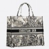 Dior Book Tote Bag In Toile de Jouy Carnivora Motif 383