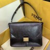 Fendi Large Kan U Bag In Black Glossy Lambskin 135