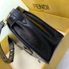 Fendi Large Kan U Bag In Black Glossy Lambskin 135