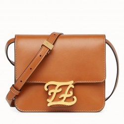 Fendi Karligraphy Bag In Brown Calfskin Leather 161