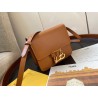 Fendi Karligraphy Bag In Brown Calfskin Leather 161