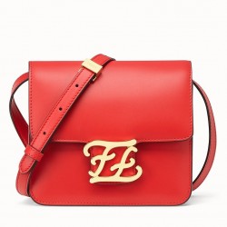 Fendi Karligraphy Bag In Red Calfskin Leather 596
