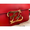 Fendi Karligraphy Bag In Red Calfskin Leather 596