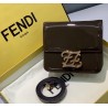 Fendi Karligraphy Bag In Brown Patent Leather 971