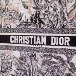 Dior Book Tote Bag In Toile de Jouy Carnivora Motif 383