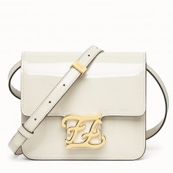 Fendi Karligraphy Bag In White Patent Leather 002