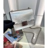 Fendi Small Kan U Bag In Mirror-effect Silver Leather 023