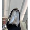 Fendi Small Kan U Bag In Mirror-effect Silver Leather 023