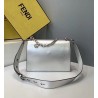 Fendi Kan U Bag In Mirror-effect Silver Leather 427