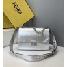 Fendi Kan U Bag In Mirror-effect Silver Leather 427