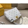 Fendi Peekaboo XS Bag With Star Studs In White Nappa Leather  942