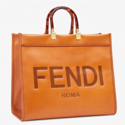 Fendi Sunshine Shopper Bag In Brown Calfskin 967