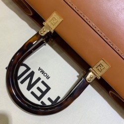 Fendi Sunshine Shopper Bag In Brown Calfskin 967