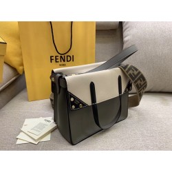 Fendi Regular Flip Tote Bag In Grey Calfskin 020