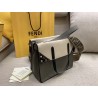 Fendi Regular Flip Tote Bag In Grey Calfskin 020