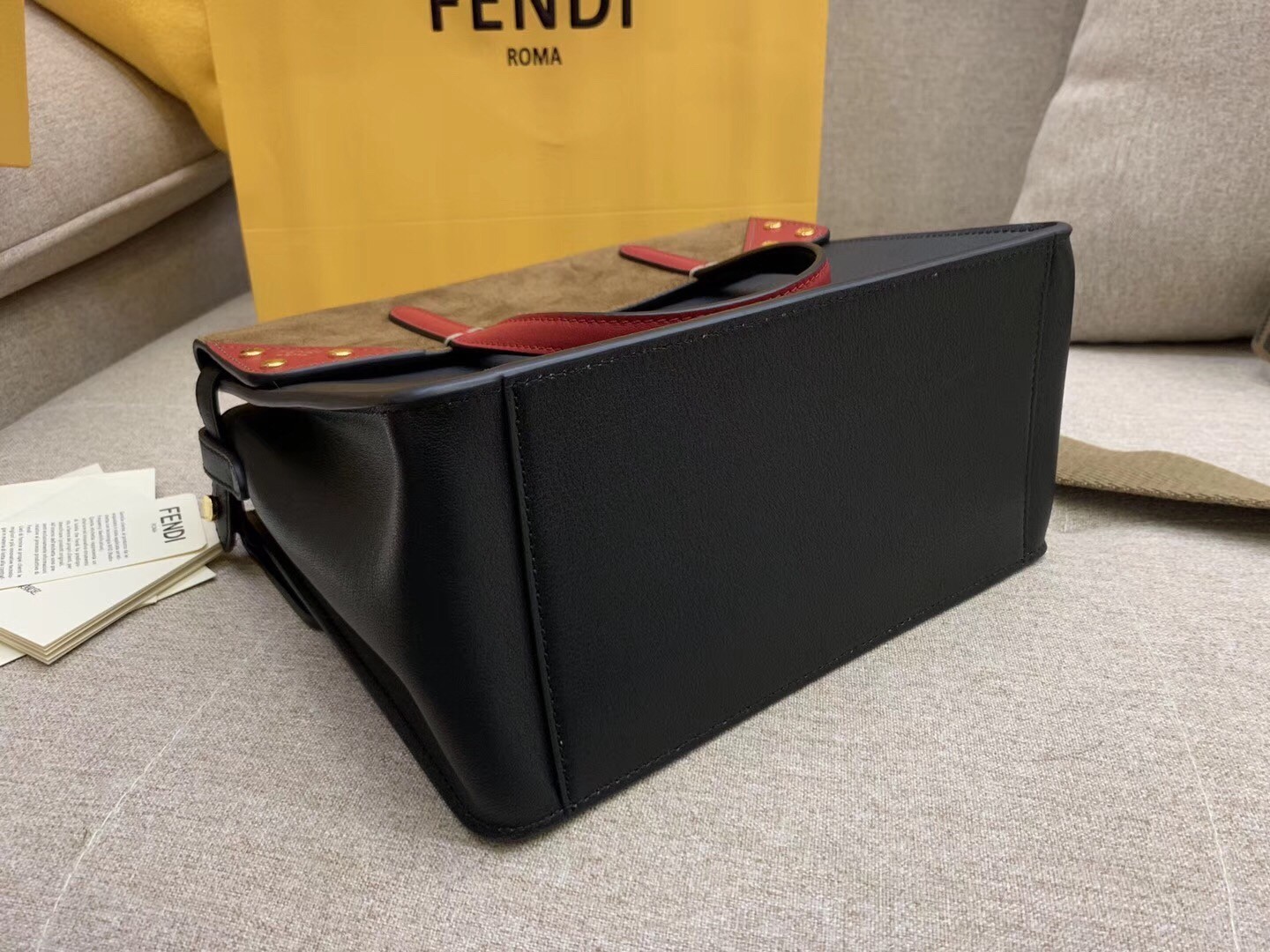 Fendi Regular Flip Tote Bag In Black Calfskin 037