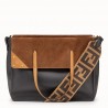 Fendi Large Flip Tote Bag In Black Calfskin 285