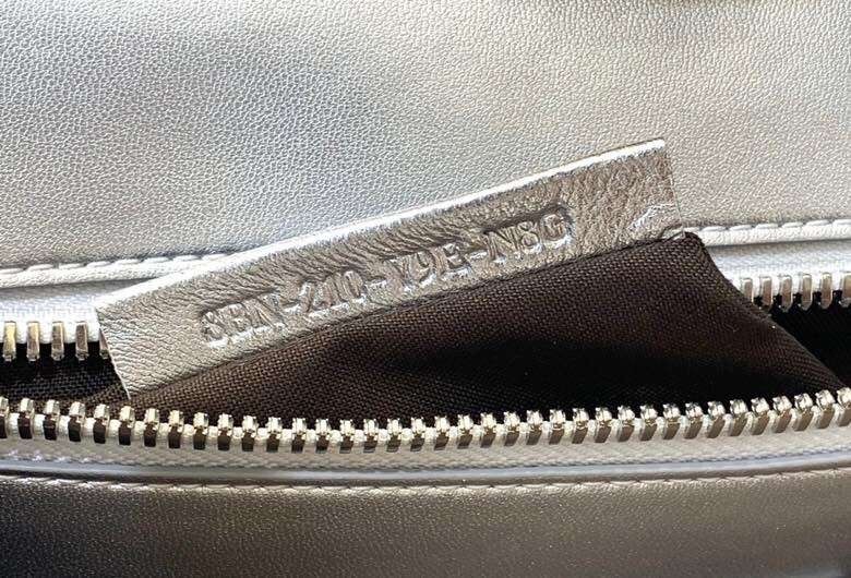 Fendi Peekaboo Medium Bag In Silver Metallic Lambskin 265